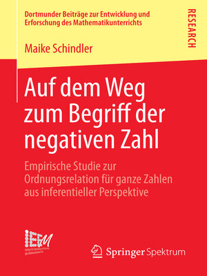 cover image of Auf dem Weg zum Begriff der negativen Zahl
